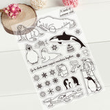 Craspire Arctic Animals Sea Lion Penguin Clear Stamps Transparent Silicone Stamp Seal for Card Making Decoration and DIY Scrapbooking