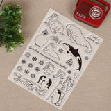 Craspire Arctic Animals Sea Lion Penguin Clear Stamps Transparent Silicone Stamp Seal for Card Making Decoration and DIY Scrapbooking