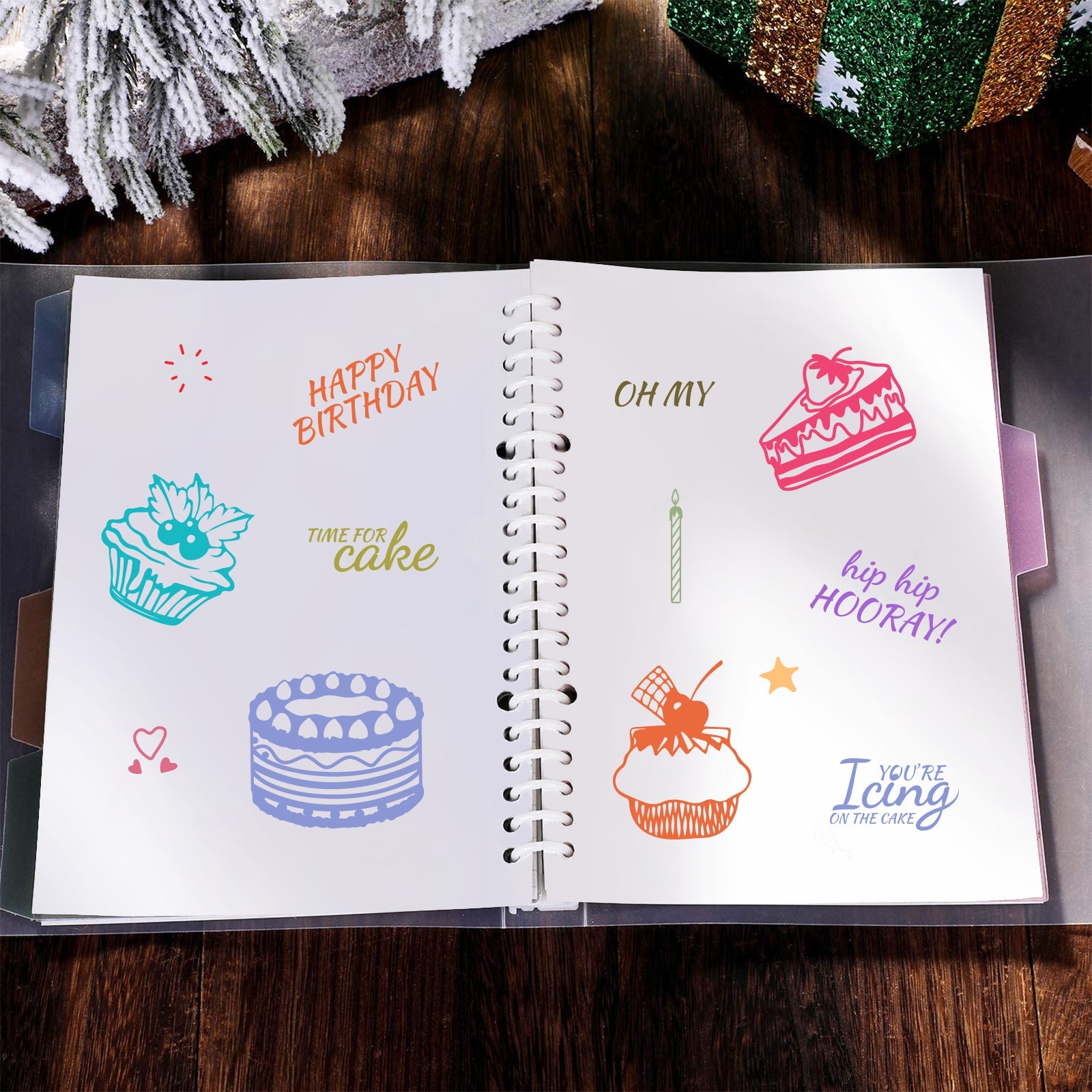 Happy Birthday Words Clear Stamps Silicone Stamp Cards Birthday Blessing  Words Clear Stamps for Card Making Decoration and DIY Scrapbooking