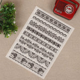 CRASPIRE Flower Lace Border Clear Stamps Transparent Silicone Stamp for Card Making Decoration and DIY Scrapbooking
