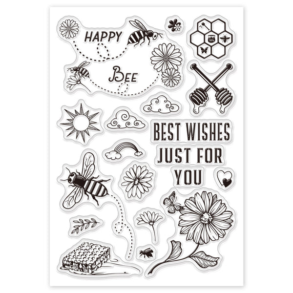 Craspire Cherry Blossoms Clear Stamps Silicone Stamp Cards Flowers