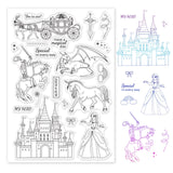 Craspire Ancient Fairytale Clear Stamps Transparent Silicone Stamp for Card Making Decoration and DIY Scrapbooking