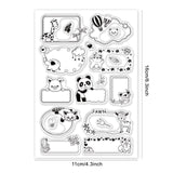 Craspire Cute Animal Frame Border Clear Stamps Transparent Silicone Stamp for Card Making Decoration and DIY Scrapbooking