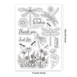 Craspire Happy Birthday Flower Clear Stamps Transparent Silicone Stamp for Card Making Decoration and DIY Scrapbooking