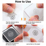 Craspire Happy Birthday Flower Clear Stamps Transparent Silicone Stamp for Card Making Decoration and DIY Scrapbooking