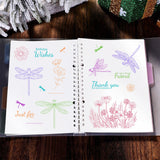 Craspire Happy Birthday Flower Clear Stamps Transparent Silicone Stamp for Card Making Decoration and DIY Scrapbooking