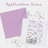 Craspire Happy Birthday Flower Clear Stamps Transparent Silicone Stamp for Card Making Decoration and DIY Scrapbooking