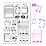 Craspire Animal Calendar Planner Clear Stamps Transparent Silicone Stamp for Card Making Decoration and DIY Scrapbooking