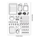 Craspire Animal Calendar Planner Clear Stamps Transparent Silicone Stamp for Card Making Decoration and DIY Scrapbooking
