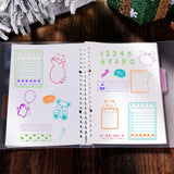 Craspire Animal Calendar Planner Clear Stamps Transparent Silicone Stamp for Card Making Decoration and DIY Scrapbooking