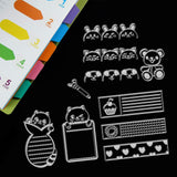 Craspire Animal Calendar Planner Clear Stamps Transparent Silicone Stamp for Card Making Decoration and DIY Scrapbooking