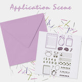 Craspire Animal Calendar Planner Clear Stamps Transparent Silicone Stamp for Card Making Decoration and DIY Scrapbooking