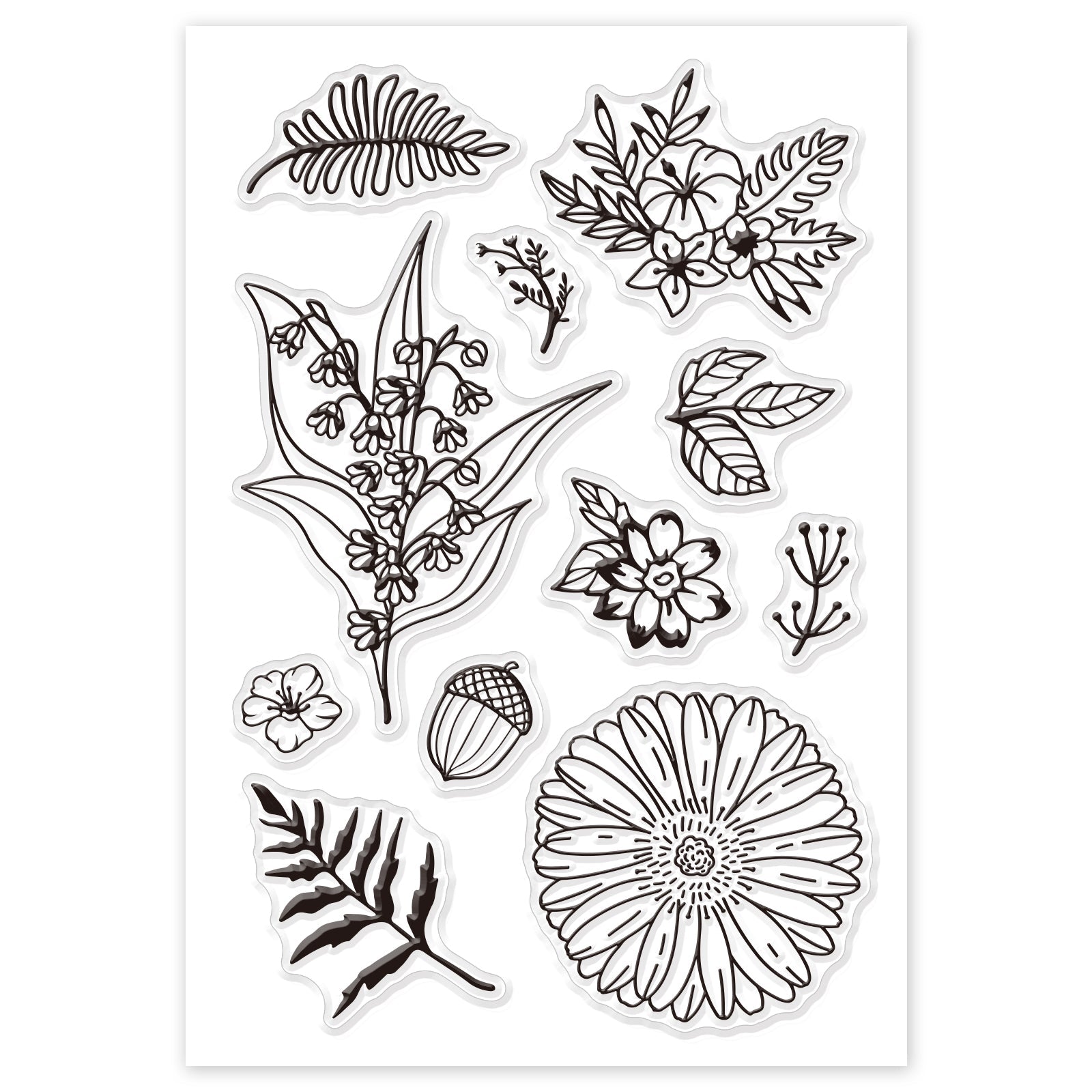 Craspire Flower Leaves Clear Stamps Silicone Stamp Cards Daisy Bells F –  CRASPIRE