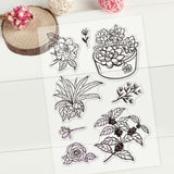 CRASPIRE Succulent Flower Leaves Clear Stamps Silicone Stamp Cards Plant Flower Clear Stamps for Card Making Decoration and DIY Scrapbooking