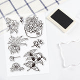 CRASPIRE Succulent Flower Leaves Clear Stamps Silicone Stamp Cards Plant Flower Clear Stamps for Card Making Decoration and DIY Scrapbooking