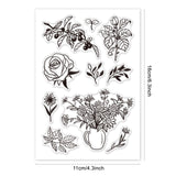 Craspire Flower Plant Clear Stamps Silicone Stamp Cards Plant Rose Daisy Flower Clear Stamps for Card Making Decoration and DIY Scrapbooking