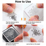 Craspire Flower Plant Clear Stamps Silicone Stamp Cards Plant Rose Daisy Flower Clear Stamps for Card Making Decoration and DIY Scrapbooking