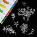 Craspire Flower Plant Clear Stamps Silicone Stamp Cards Plant Rose Daisy Flower Clear Stamps for Card Making Decoration and DIY Scrapbooking