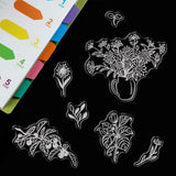 Craspire Flower Plant Clear Stamps Silicone Stamp Cards Plant Rose Daisy Flower Clear Stamps for Card Making Decoration and DIY Scrapbooking