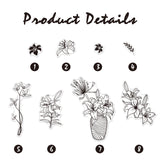 Craspire Lily Flower Clear Stamps Silicone Stamp Cards Plant Vase Of Lilies Clear Stamps for Card Making Decoration and DIY Scrapbooking