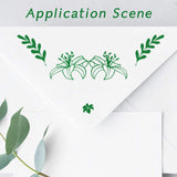 Craspire Lily Flower Clear Stamps Silicone Stamp Cards Plant Vase Of Lilies Clear Stamps for Card Making Decoration and DIY Scrapbooking