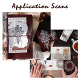 Craspire Lily Flower Clear Stamps Silicone Stamp Cards Plant Vase Of Lilies Clear Stamps for Card Making Decoration and DIY Scrapbooking