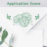 Craspire Daisy Flower Clear Stamps Silicone Stamp Cards Plant Chrysanthemum Clear Stamps for Card Making Decoration and DIY Scrapbooking