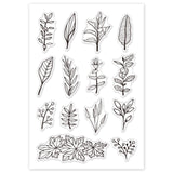 Craspire Leaves Clear Stamps Silicone Stamp Cards for Card Making Decoration and DIY Scrapbooking
