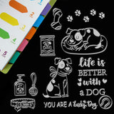 Craspire PVC Plastic Stamps, for DIY Scrapbooking, Photo Album Decorative, Cards Making, Stamp Sheets, Dog Pattern, 16x11x0.3cm