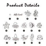 CRASPIRE Sea Life Clear Stamps Silicone Stamp Cards Ocean  Animals Clear Stamps for Card Making Decoration and DIY Scrapbooking