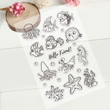 CRASPIRE Sea Life Clear Stamps Silicone Stamp Cards Ocean  Animals Clear Stamps for Card Making Decoration and DIY Scrapbooking