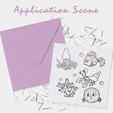CRASPIRE Sea Life Clear Stamps Silicone Stamp Cards Ocean  Animals Clear Stamps for Card Making Decoration and DIY Scrapbooking