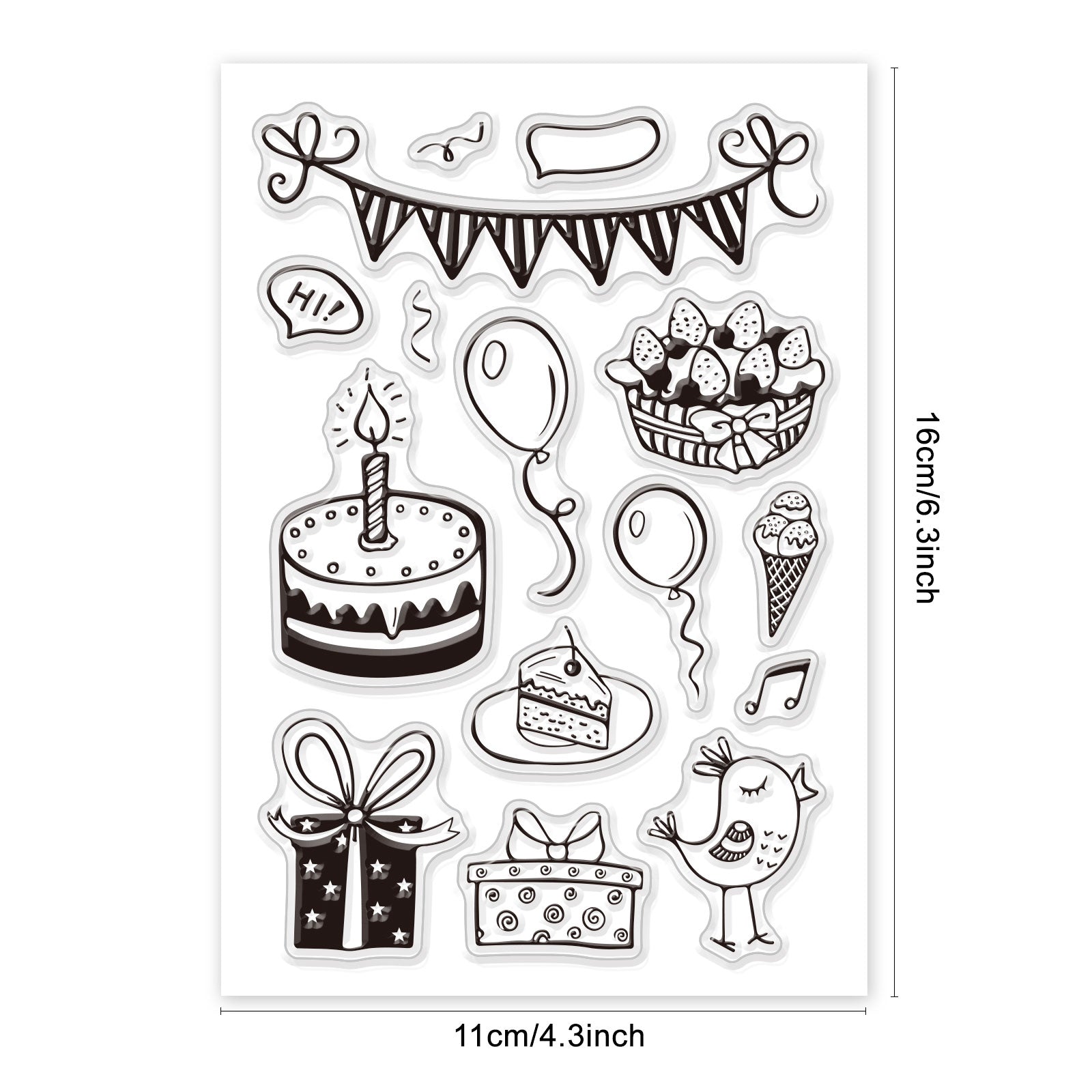 Craspire Happy Birthday Clear Stamps Silicone Stamp Cards Banner Birth –  CRASPIRE