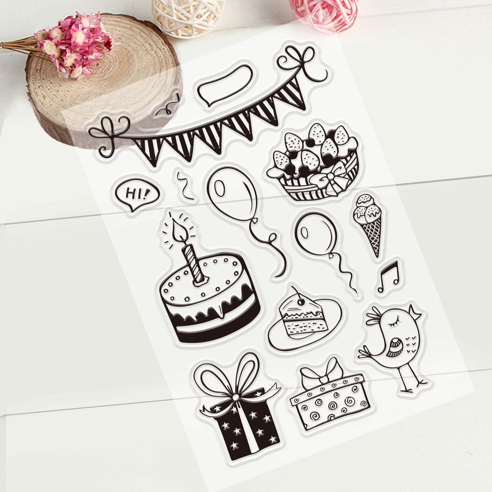 Craspire Happy Birthday Words Clear Stamps Silicone Stamp Cards Birthd –  CRASPIRE