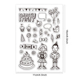 Craspire Kids Birthday Party Clear Stamps Silicone Stamp Cards for Card Making Decoration and DIY Scrapbooking