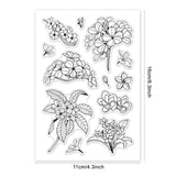 Craspire Frangipani Clear Stamps Silicone Stamp Cards Flower Clear Stamps for Card Making Decoration and DIY Scrapbooking