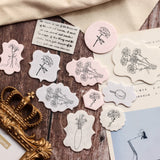 Craspire Carnation Clear Stamps Silicone Stamp Cards Flower Clear Stamps for Card Making Decoration and DIY Scrapbooking