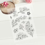 Craspire Cherry Blossoms Clear Stamps Silicone Stamp Cards Flowers Clear Stamps for Card Making Decoration and DIY Scrapbooking