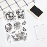 Craspire Clear Stamps Silicone Stamp Seal for Card Making Decoration and DIY Scrapbooking, Including Retro, Butterfly, Skull, Clock, Rose, Stamp, Gothic