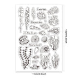 Craspire Ocean Conch Seaweed Shell Clear Stamps Silicone Stamp Cards for Card Making Decoration and DIY Scrapbooking