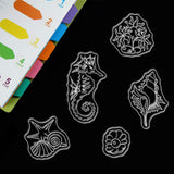 Craspire Ocean Conch Seaweed Shell Clear Stamps Silicone Stamp Cards for Card Making Decoration and DIY Scrapbooking