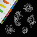 Craspire Ocean World Jellyfish Clear Stamps Silicone Stamp Cards for Card Making Decoration and DIY Scrapbooking