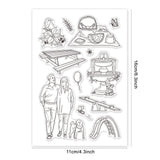 Craspire Entertainment Park Clear Stamps Fountain Seesaw Take A Walk Picnic Stamps Silicone Stamp Transparent Stamp for Card Making Decoration and DIY Scrapbooking
