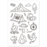 Craspire Camping Adventure Barbecue Clear Stamps Silicone Stamp Transparent Stamp for Card Making Decoration and DIY Scrapbooking