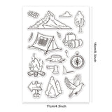Craspire Camping Adventure Barbecue Clear Stamps Silicone Stamp Transparent Stamp for Card Making Decoration and DIY Scrapbooking