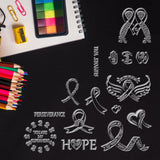 Craspire PVC Plastic Stamps, for DIY Scrapbooking, Photo Album Decorative, Cards Making, Stamp Sheets, Word, 16x11x0.3cm