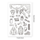 Craspire PVC Plastic Stamps, for DIY Scrapbooking, Photo Album Decorative, Cards Making, Stamp Sheets, Human Pattern, 16x11x0.3cm