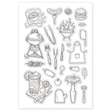 Craspire PVC Plastic Stamps, for DIY Scrapbooking, Photo Album Decorative, Cards Making, Stamp Sheets, Food Pattern, 16x11x0.3cm
