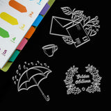 Craspire PVC Plastic Stamps, for DIY Scrapbooking, Photo Album Decorative, Cards Making, Stamp Sheets, Leaf Pattern, 16x11x0.3cm