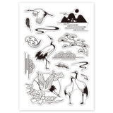 Craspire PVC Plastic Stamps, for DIY Scrapbooking, Photo Album Decorative, Cards Making, Stamp Sheets, Bird Pattern, 16x11x0.3cm